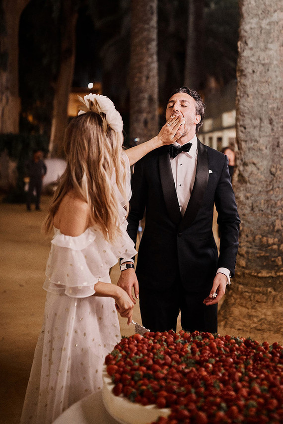 strawberry wedding cake