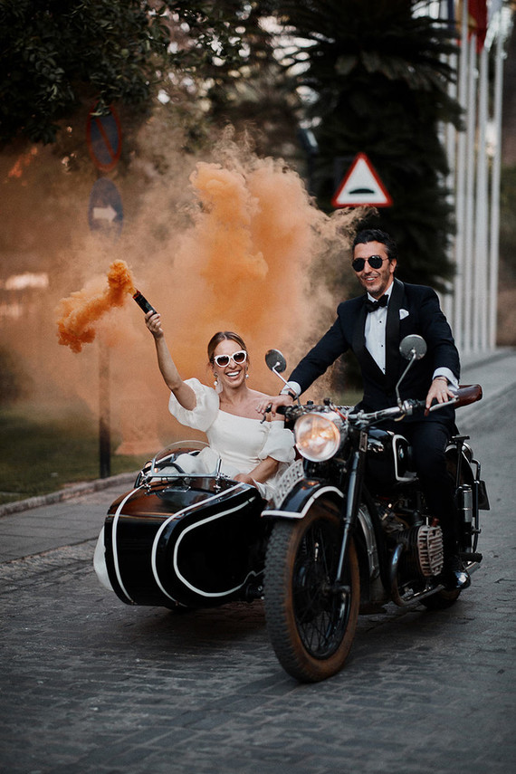 wedding getaway car