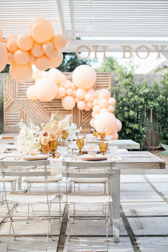 oh boy baby shower backdrop