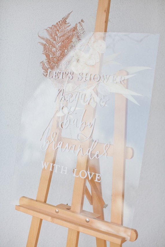 acrylic signage for baby shower
