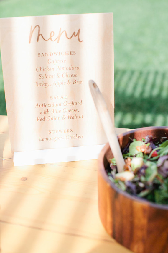 wood menu idea Inspiration