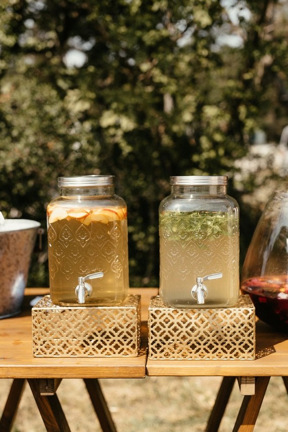 Drink table at wedding