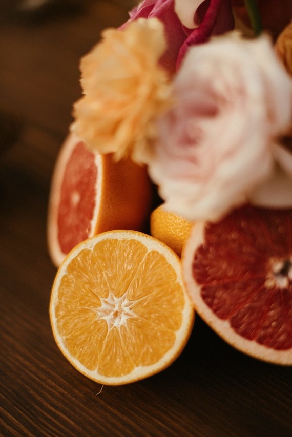 Citrus wedding decor