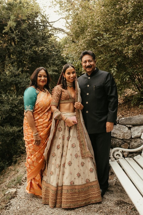 modern Indian wedding in a medieval castle