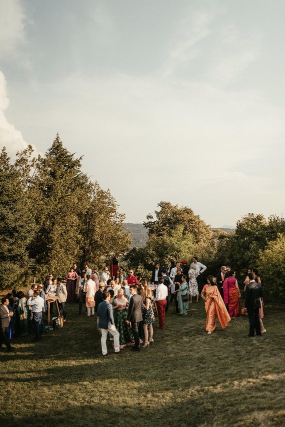 modern bohemian Indian wedding ceremony