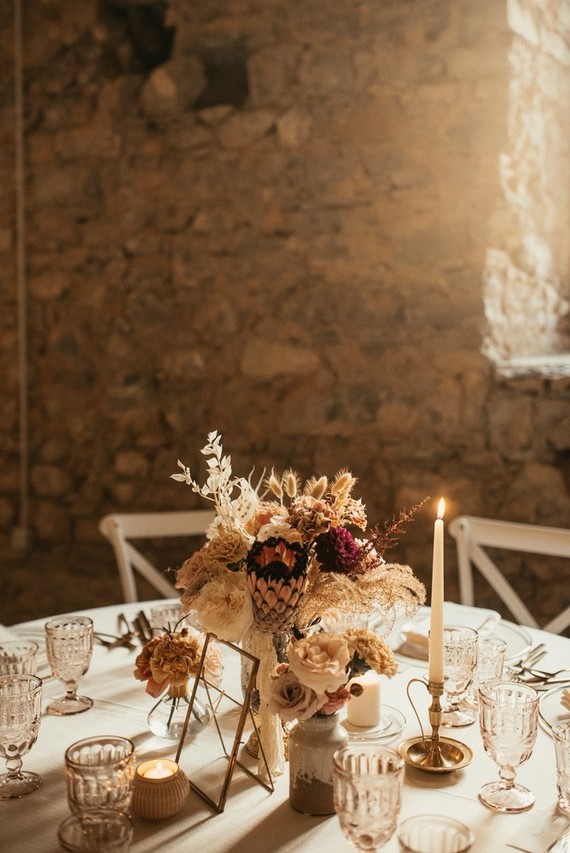 wedding reception in a medieval castle
