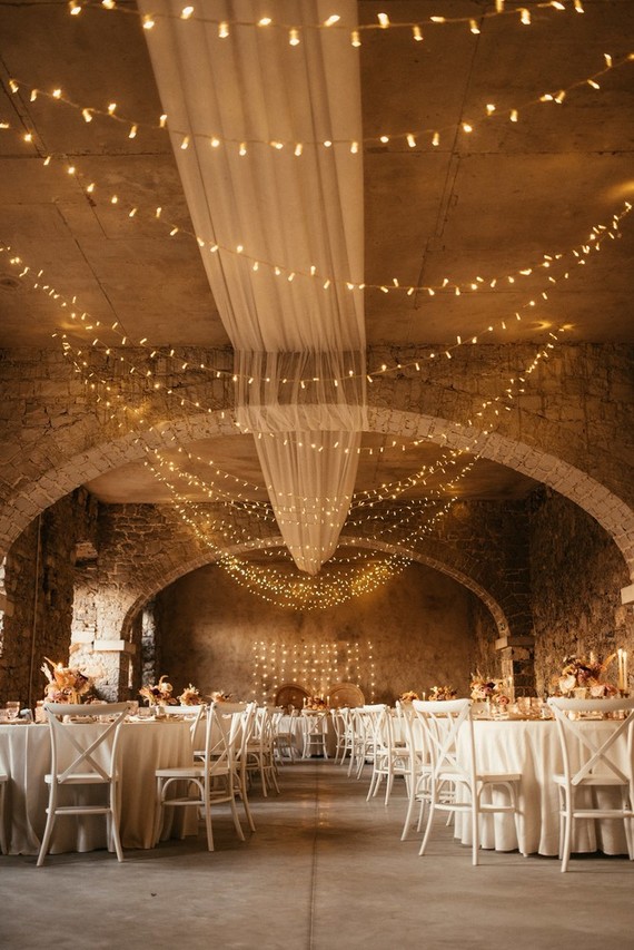 wedding reception in a medieval castle
