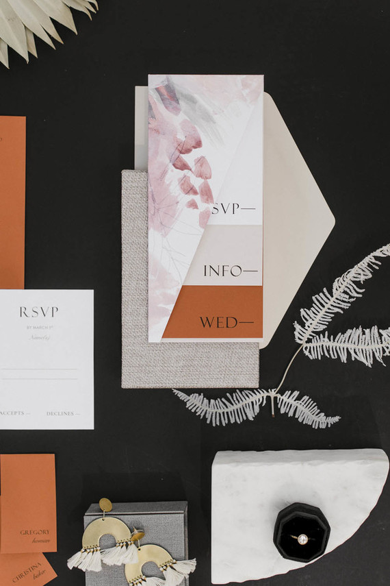 Modern wedding invitations