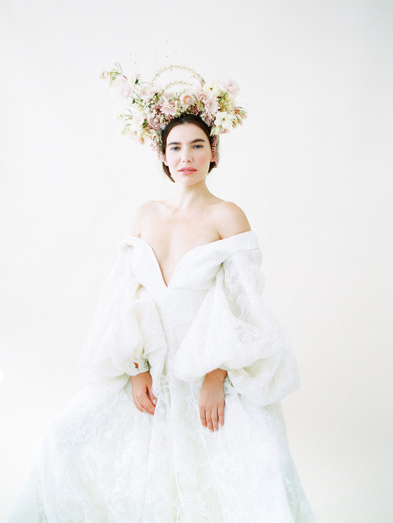 Dramatic floral bridal headpiece Inspiration