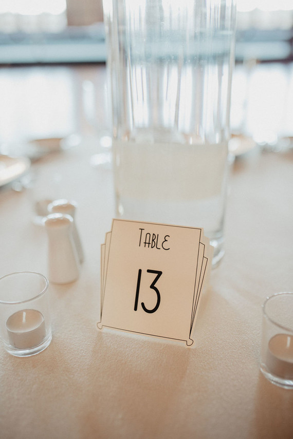 Art Deco table numbers