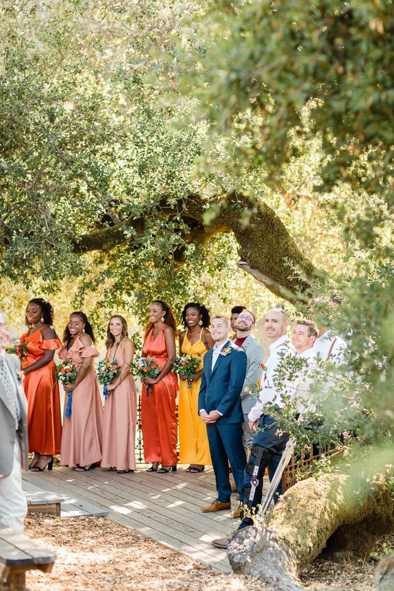 Bright, rustic orange + yellow Northern California ranch wedding