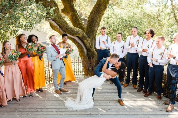 Bright, rustic orange + yellow Northern California ranch wedding