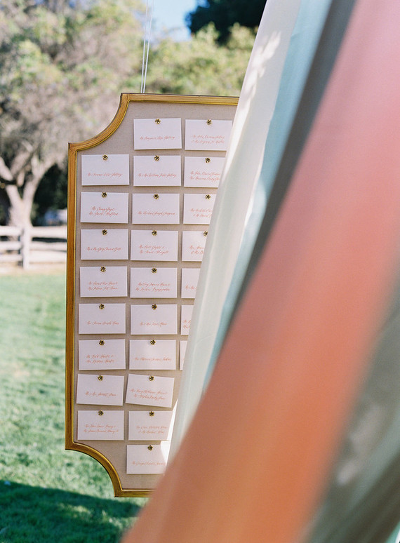 Unique, colorful seating chart idea