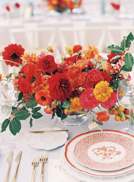Red centerpiece