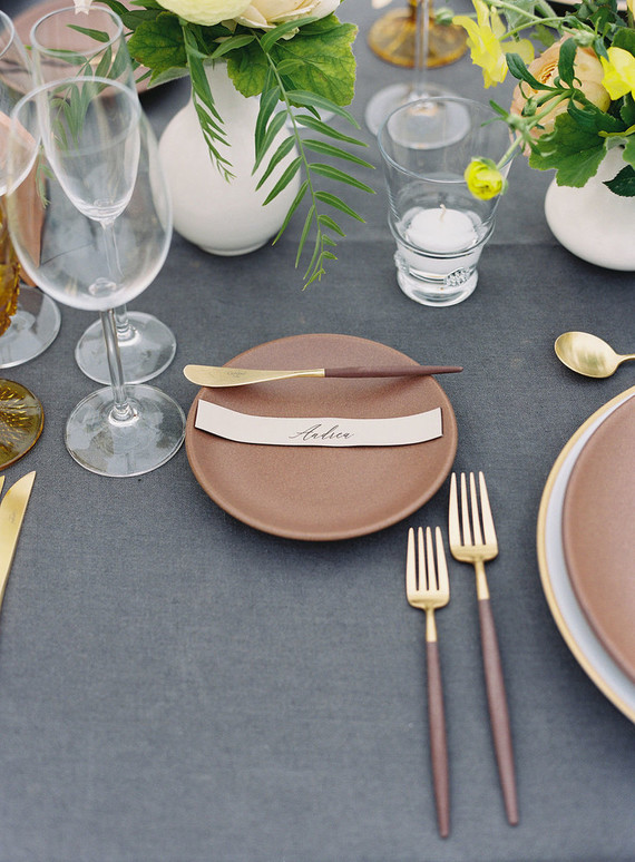 Elegant coastal tablescape