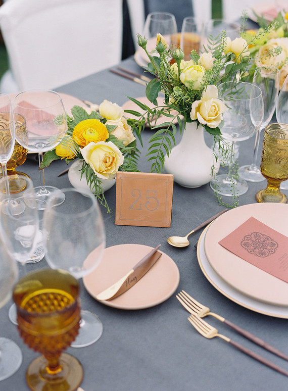 Elegant coastal tablescape