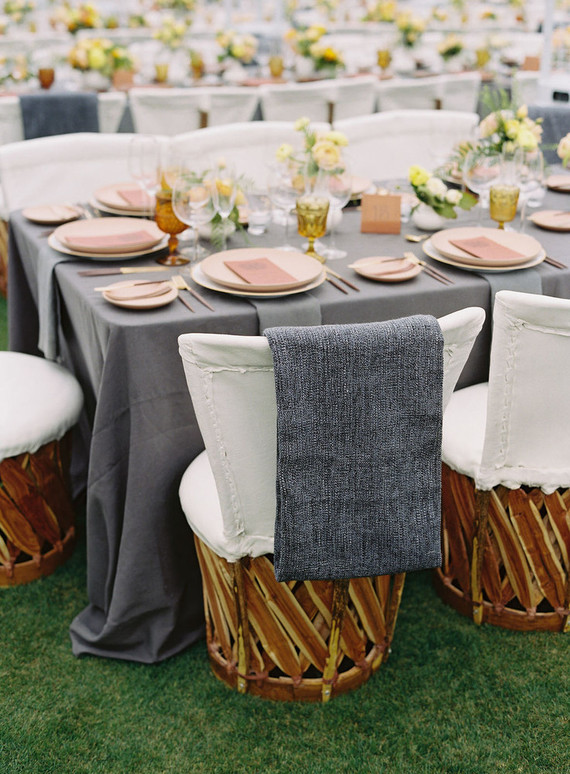 Elegant coastal tablescape