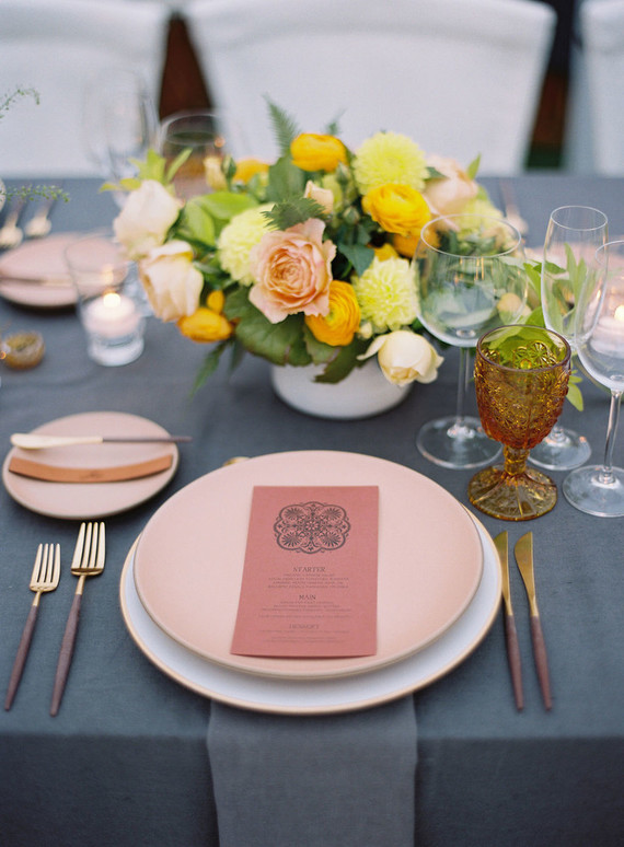 Elegant coastal tablescape