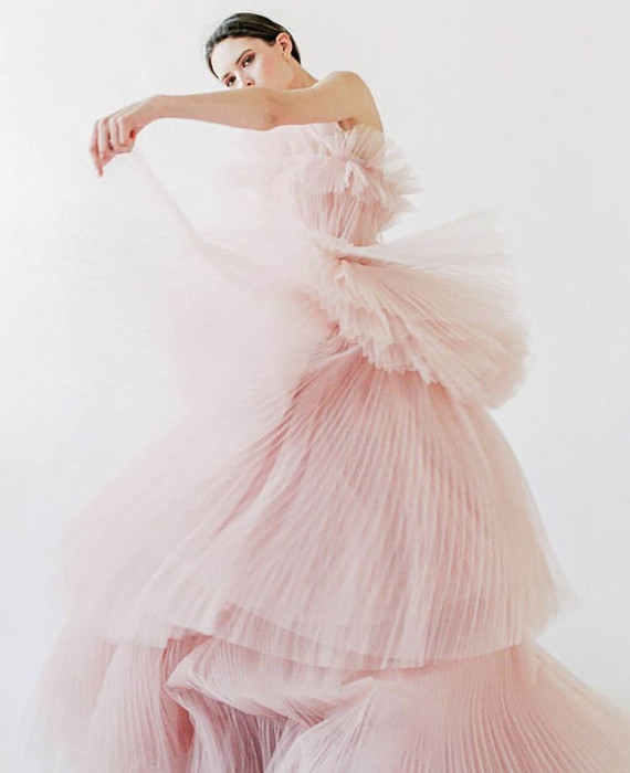 Blush wedding dress