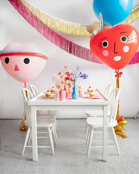 Valentine's Day heart balloons