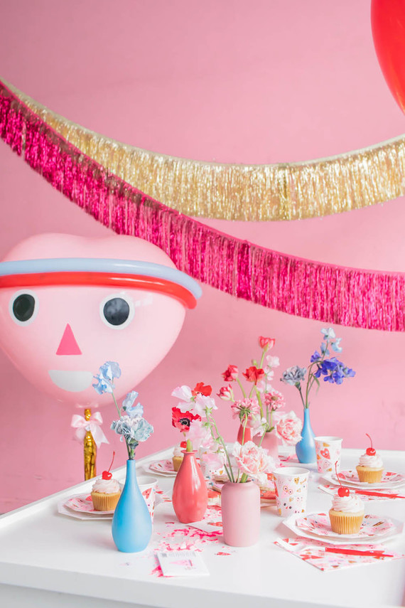 Valentine's Day heart balloons