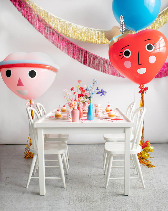 Valentine's Day heart balloons