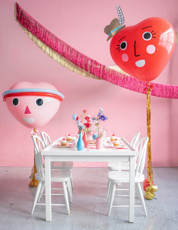 Valentine's Day heart balloons