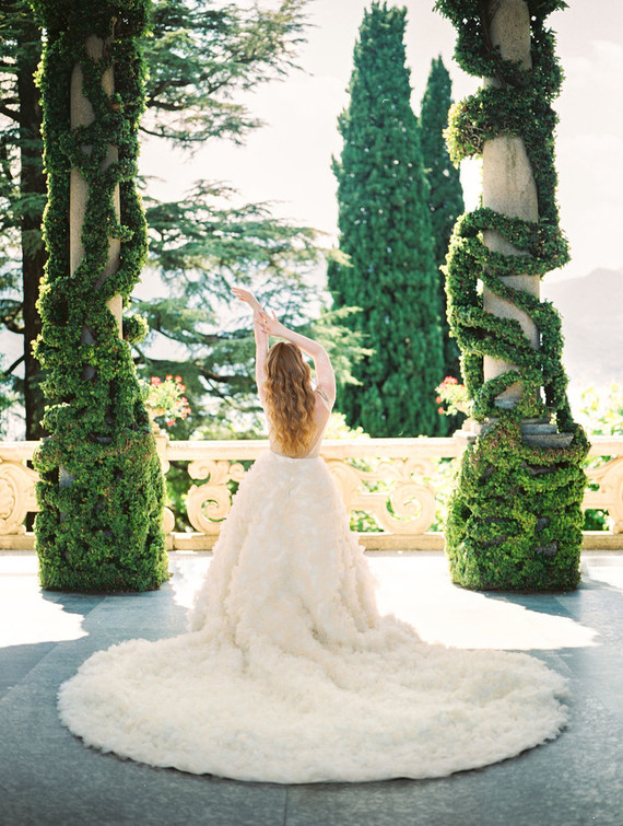 Ruffled full wedding skirt