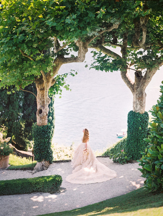 Dramatic ruffle wedding dress