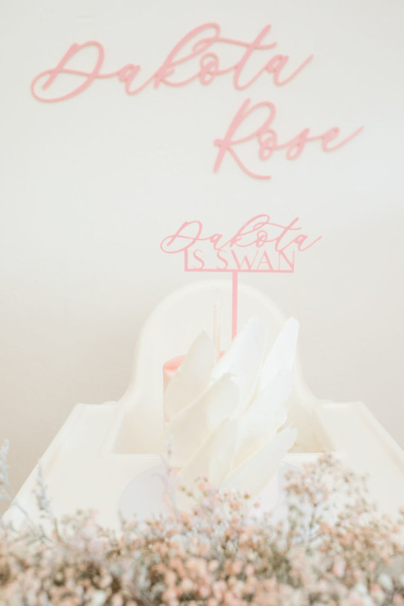 calligraphy cake topper for firsts birthday
