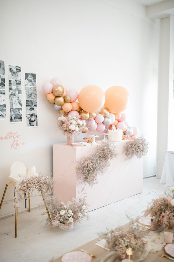 Pink Swan-themed 1st birthday