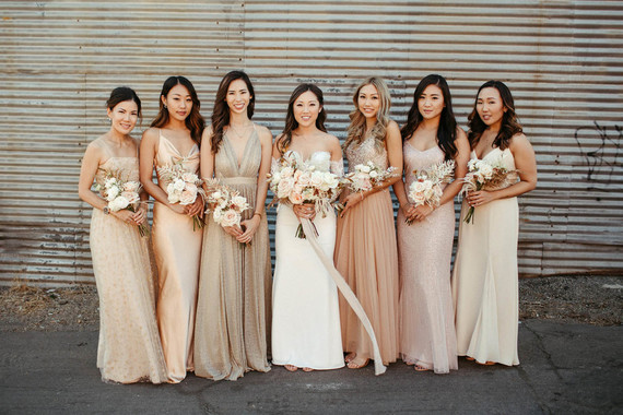 champagne bridesmaid dresses Inspiration