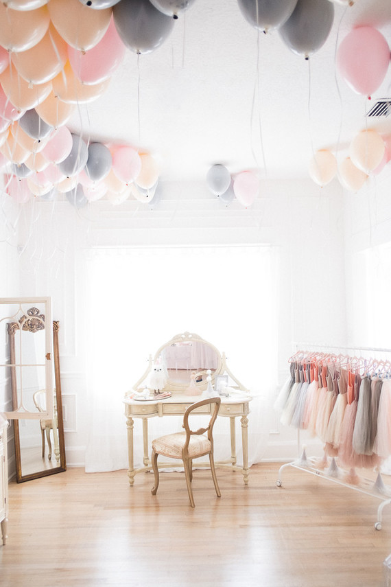 pastel balloons for girl's birthday