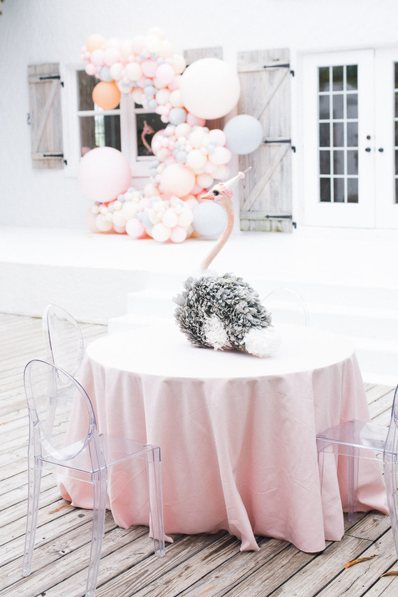 Pastel pink + lavender bird-themed girls birthday party
