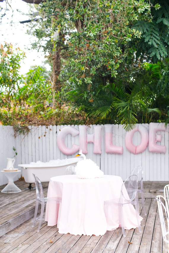 Pastel pink + lavender bird-themed girls birthday party