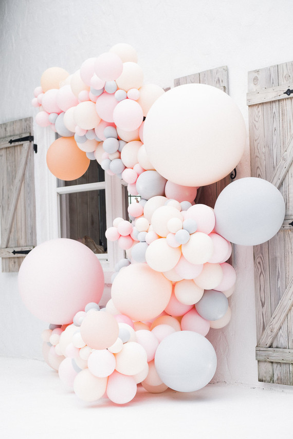 pastel balloon installation