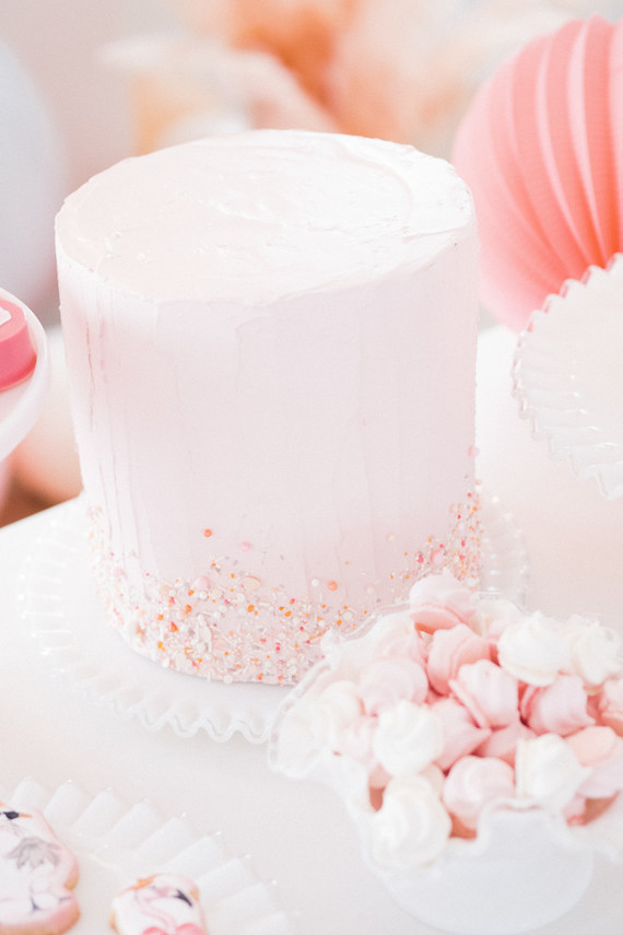 pink birthday cake