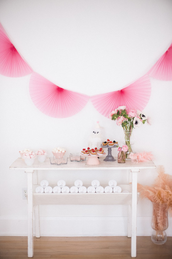 Pastel pink + lavender bird-themed girls birthday party
