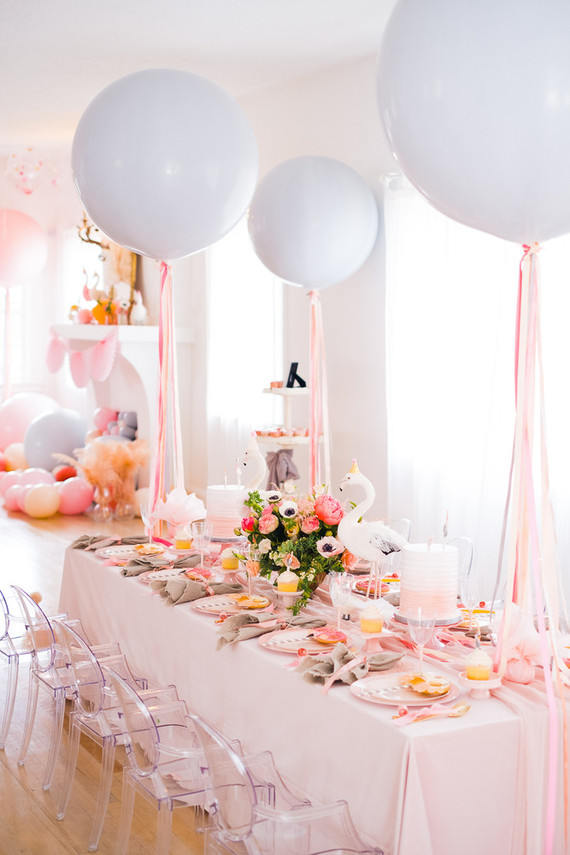 Pastel pink + lavender bird-themed girls birthday party