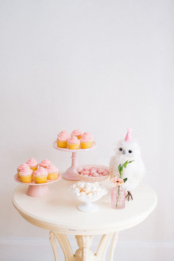 Pastel pink + lavender bird-themed girls birthday party