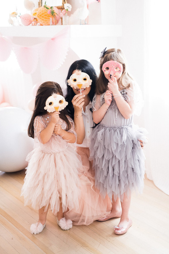 Pastel pink + lavender bird-themed girls birthday party