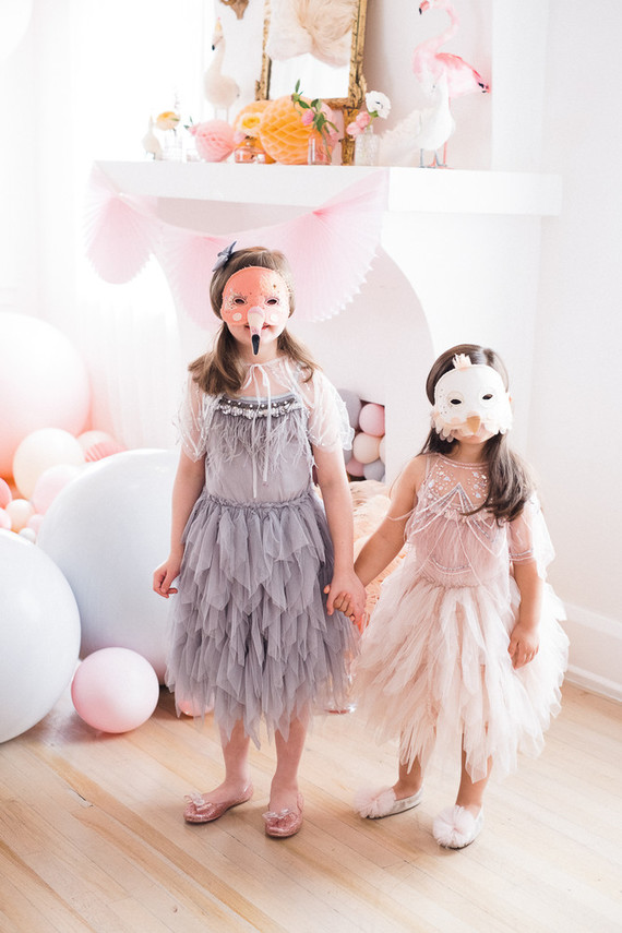 Pastel pink + lavender bird-themed girls birthday party