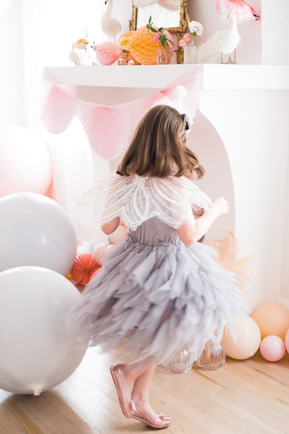 Pastel pink + lavender bird-themed girls birthday party