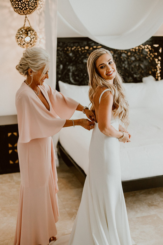 Bride and mom