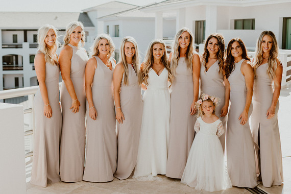 Neutral bridesmaid dresses