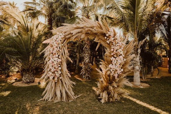Pampas grass ceremony arch Inspiration
