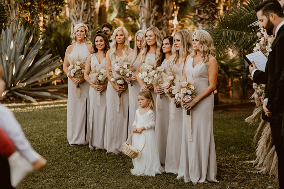 Neutral bridesmaid dresses