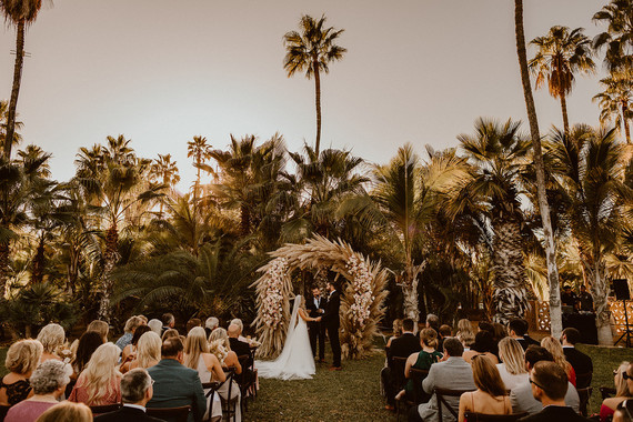 Pampas grass ceremony arch