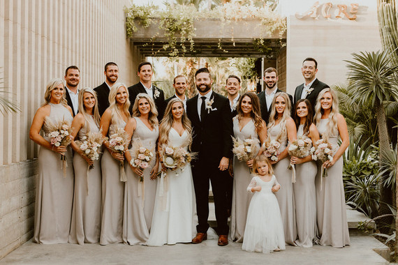 Neutral bridesmaid dresses