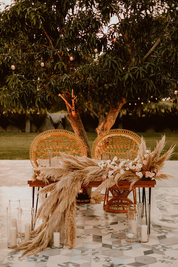 Pampas Grass wedding decor Inspiration